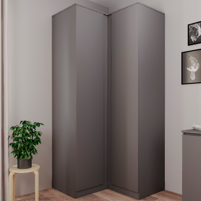 МС Мори Шкаф угловой МШУ 940 Графит