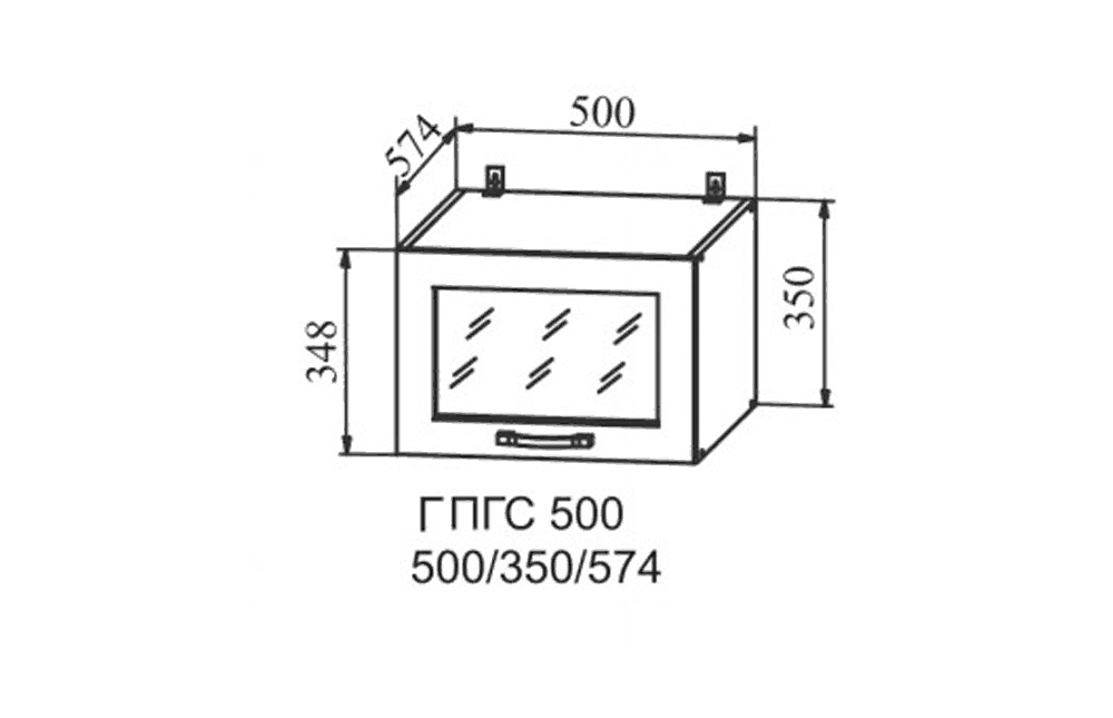 Кухонный шкаф верхний горизонтальный