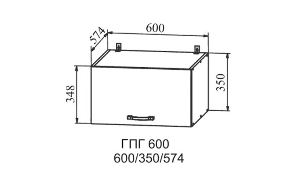 Кухонный шкаф верхний горизонтальный
