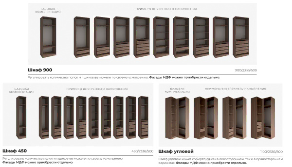 Модульная гардеробная система МС Роза