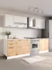 Кухонный гарнитур Дуся М 2м Дуб бунратти / Белый бриллиант