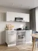 Кухонный гарнитур Дуся 2М 1,6м Цемент / Белый бриллиант