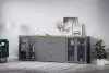Модульная гостиная Остин графит/дуб золотой