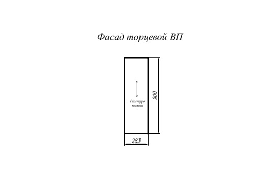 Фасад Олива Чёрный торцевой ВП