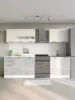 Кухонный гарнитур Дуся М 2м Цемент / Белый бриллиант