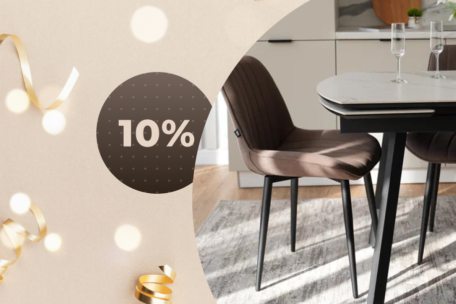 Скидка на комплект: кухонный стол + стулья