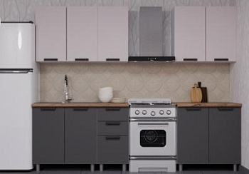Кухня Лаванда 2.0 Кашемир/Сталь