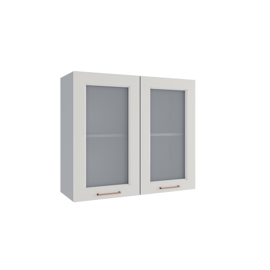 Верхний шкаф Квадро Ваниль кожа ПС 800