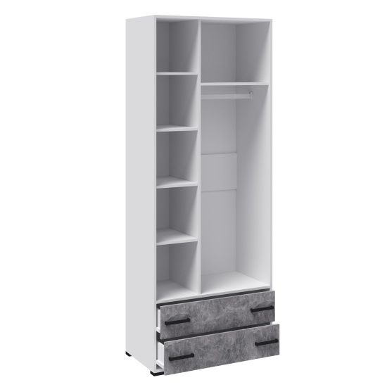 Спальня Лючия шкаф 2-хств. белый/ателье светлое