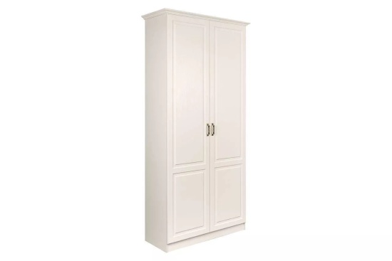 Ливерпуль Шкаф для одежды Белый/Ясень ваниль