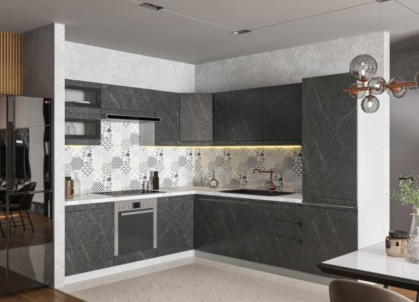 Модульная кухня Скала Гранит Оникс
