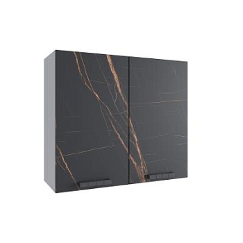 Верхний шкаф Ройс Кварц черный П 800