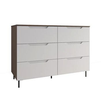 МС Роза Комод 1300 Орех Франклин/Тренто Белый софт