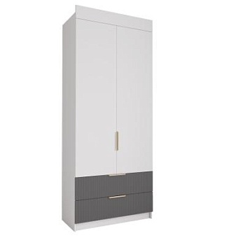 Шкаф 900 с ящиками Лавис ШД 900.1 (Белый/Графит софт)