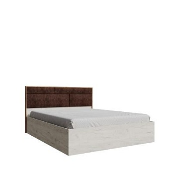 Лилль Кровать ЛСКР-1 1,6 дуб крафт белый/дуб крафт табачный