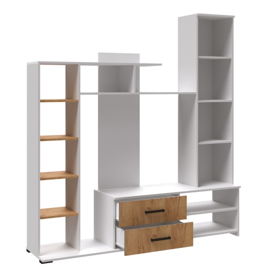 Гостиная Сидней-1 Центральная секция белый/дуб крафт золотой