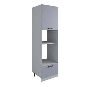 Пенал с нишей под духовку и СВЧ Ройс Серый эмалит ПНС 600