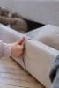 Детский диван-кровать 160х80 см Happy светло-серый с матрасом, чехлом, ящиком и бортиком, кровать детская от 3х лет