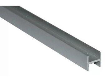 Планка для стеновой панели 6мм Н-образный матовый хром