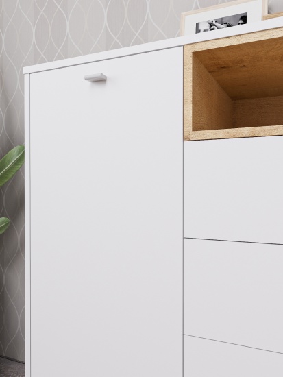 МС Ланс Комод К303 (МП) Белый