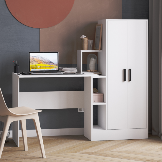 Компьютерный стол СКМ-1 белый