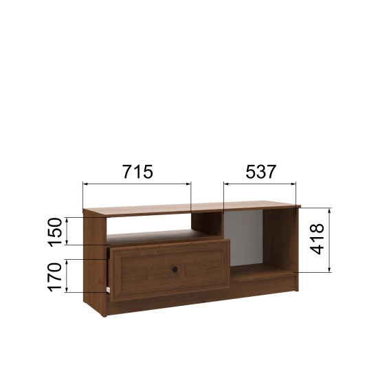 Гостиная Веста Тумба ТВ ВГТ-1 ясень анкор светлый