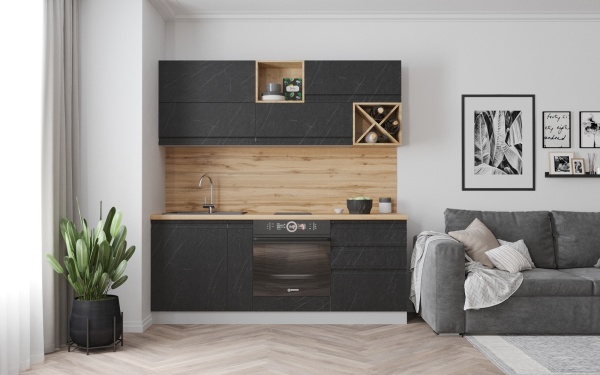 Модульная кухня Скала Гранит Оникс