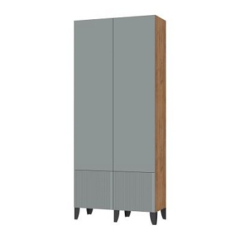 Гостиная Рея Шкаф РГШ дуб крафт золотой/гранит софт матовый