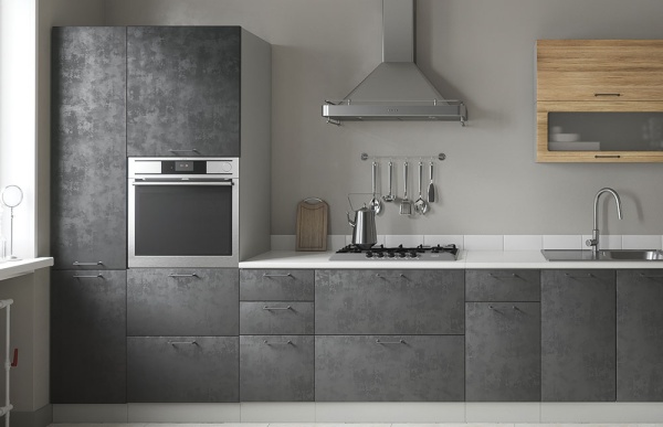 Модульная кухня Лофт Дуб цикорий / Бетон тёмный