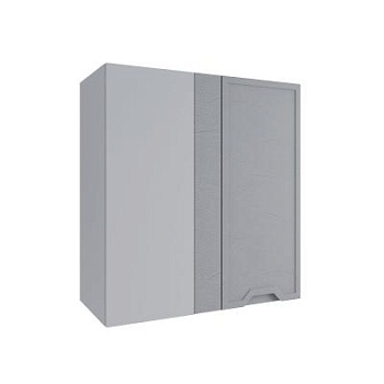 Верхний шкаф Арка Штукатурка серая ПУ 650 правый