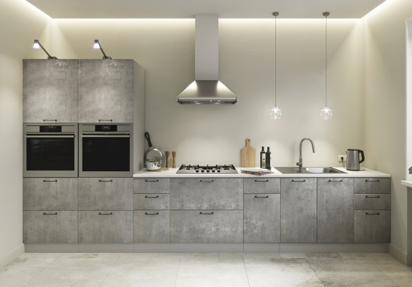 Модульная кухня Лофт Бетон светлый