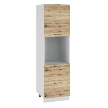 Пенал с нишей под духовку и ящиками Лофт Дуб цикорий ПНЯ 600