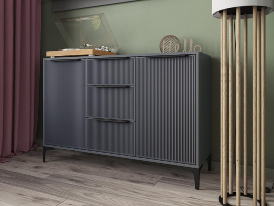 Комод МС Кимберли Графит/ Графит Софт