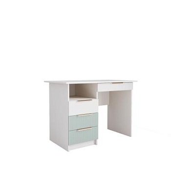МС Лавис Стол письменный СТД 1070.1 Белый/Белый софт-Зеленый софт