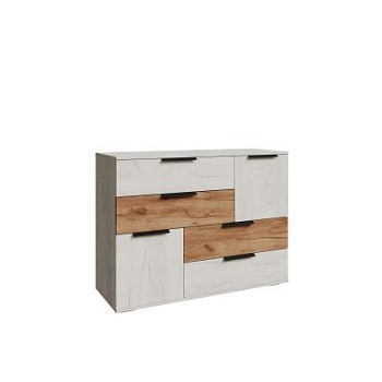 Лилль Комод ЛСК-20 дуб крафт белый/дуб крафт табачный