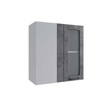 Верхний шкаф Лофт Бетон тёмный ПУС 650