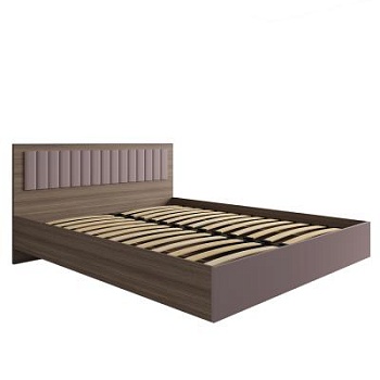 МС Роза Кровать 1600 Орех Франклин/Пудра скин