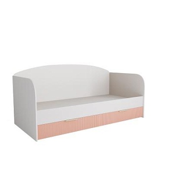 Диван кровать с ящиками Лавис ДКД 2000.1 (Белый/Персик софт)