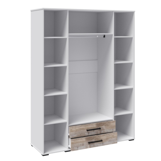 Спальня Соната шкаф 4-хств. белый/дуб юкон