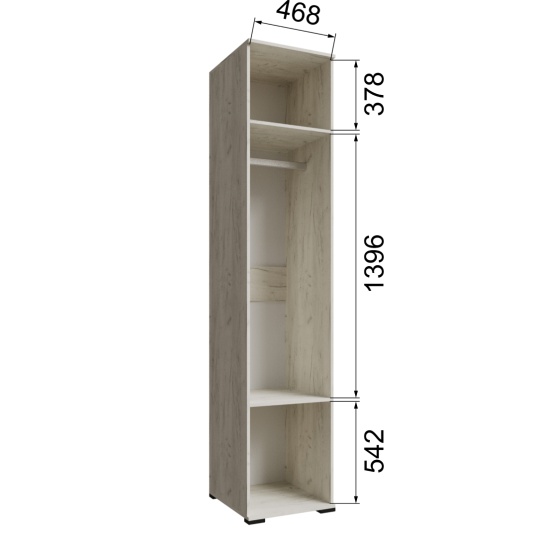 Лилль Пенал ЛСП-21 дуб крафт белый