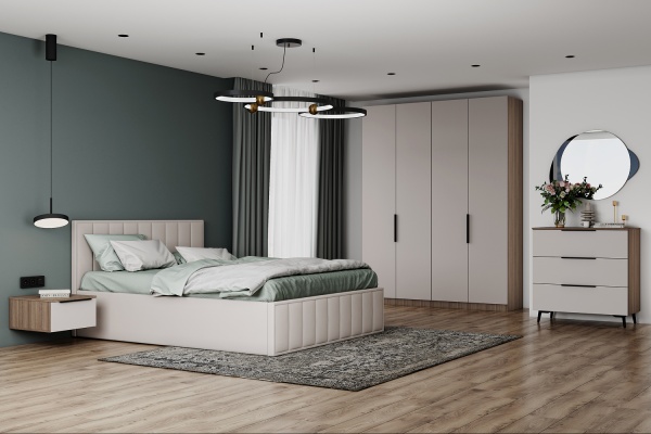 Кровать Лана (М) 1,6 Бежевый Софт