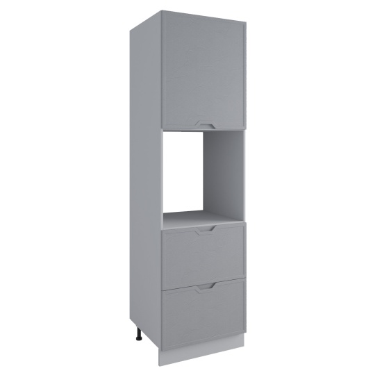 Пенал с нишей под духовку и ящиками Арка Штукатурка серая ПНЯ 600 левый