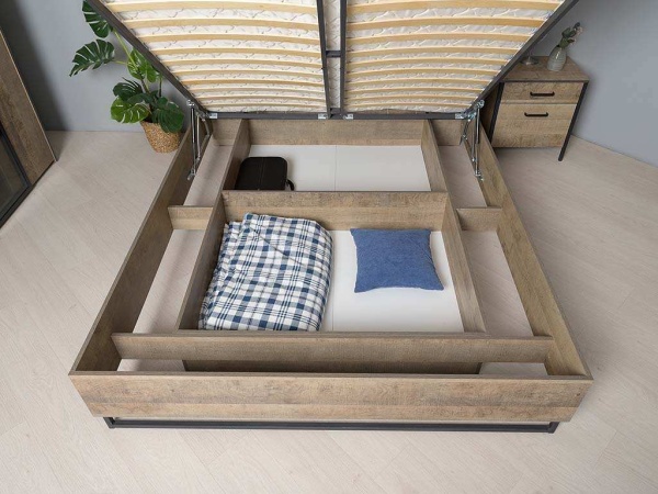 Трувор кровать 11.34 Дуб Гранж Песочный/Интра