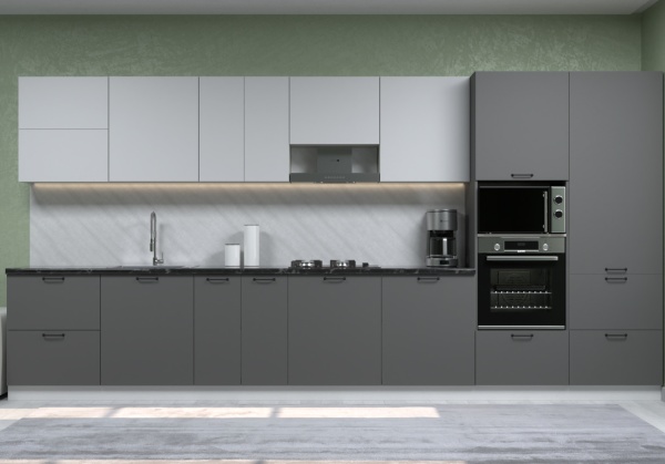 Модульная кухня Марсель Фреш Графит / Фреш Шифон