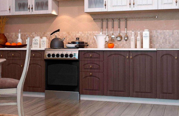 Модульная кухня Монако Сандал / Бразильский орех