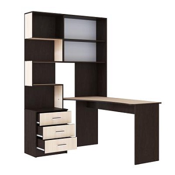 Компьютерный стол №1 Правый Венге/Белфорд