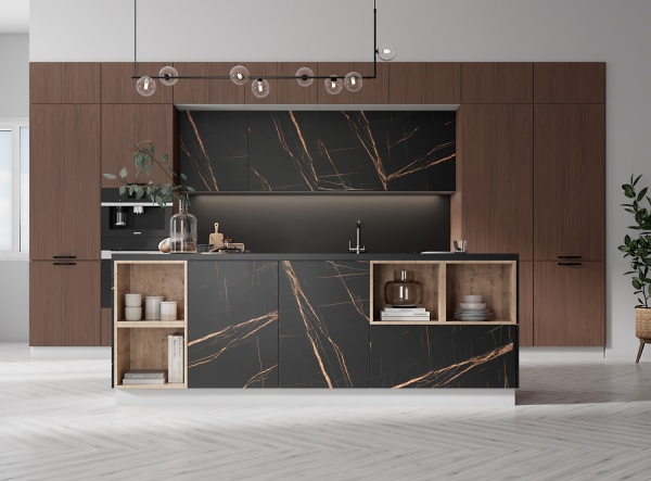 Модульная кухня Ройс Американский Шоколад