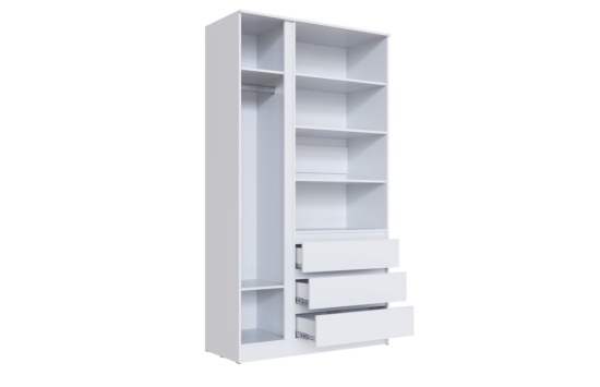 Спальня Мэнкс Шкаф 3-х створчатый  МСШ-24 белый