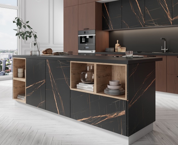 Модульная кухня Ройс Американский Шоколад