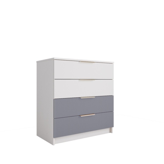 Комод 800 Лавис КМД 800.1 (Белый/Серый эмалит)